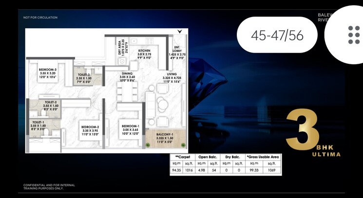 Balcony, kamgar putala vasahat 3 Bedroom 1171 Sq.Ft. Apartment In Kamgar Putala Vasahat Pune 8459360
