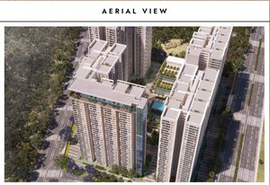 Living Room in 3 BHK Apartment at Prestige Spring Heights, Rajendra Nagar – for Sale