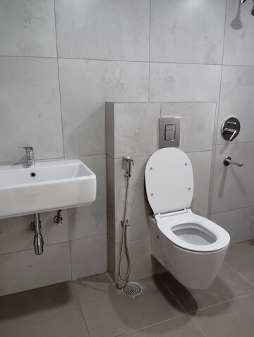 Bathroom in 3 BHK Apartment at Poulomi Avante, Kokapet – for Rent