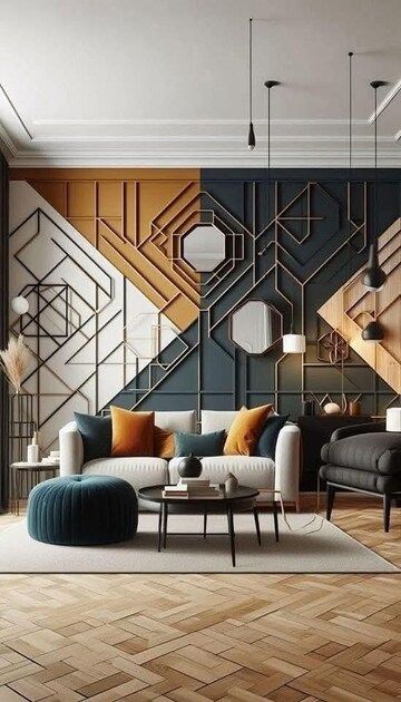 Living Room in 4 BHK Apartment at Mahavir Enclave 1 – for Sale