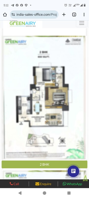 Balcony in 2 BHK Apartment at Chandak Greenairy, Borivali East – for Sale