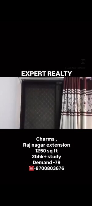 Master Bedroom in 2.5 BHK Apartment at Charms Castle, Raj Nagar Extension – for Sale