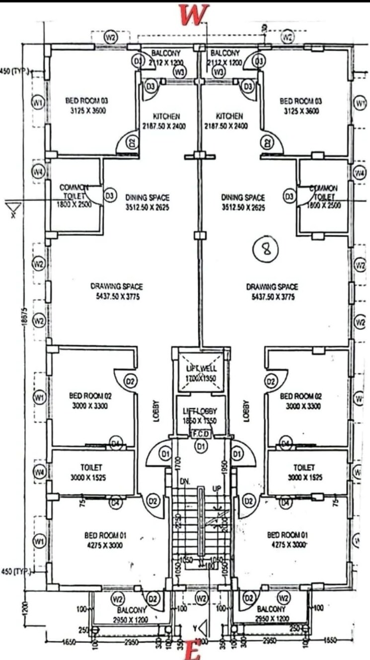 Floor Plan, new town action area 1 3 Bedroom 1485 Sq.Ft. Apartment In New Town Action Area 1 Kolkata 8461408
