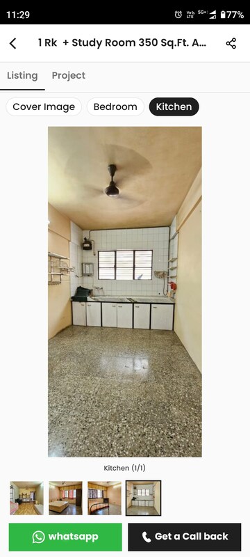 Master Bedroom in 1 BHK Apartment at Ameya CHS Dhankawadi, Dhankawadi – for Rent