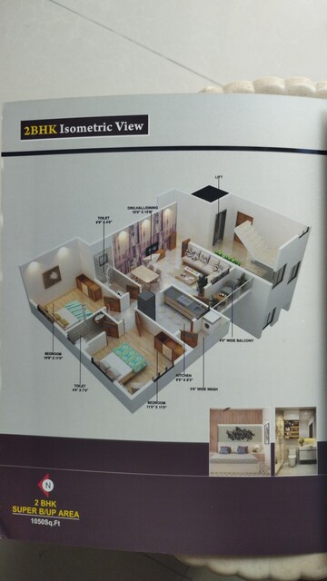 Floor Plan in 2 BHK Apartment at Kamptee rd – for Sale