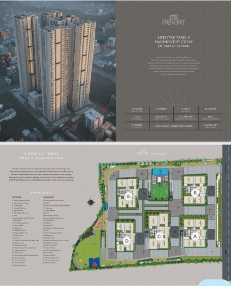 undefined, candeur-lakescape 2.5 Bedroom 1877 Sq.Ft. Apartment In Kondapur Hyderabad 8462136