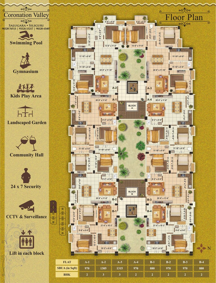 undefined, salugara 3 Bedroom 1370 Sq.Ft. Apartment In Salugara Siliguri 8462187