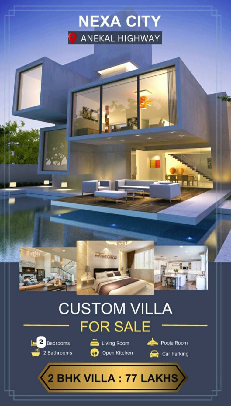 Exterior View, anekal 2 Bedroom 1000 Sq.Ft. Villa In Anekal Bangalore 8462486