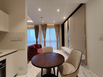 Living Room in Studio Apartment at Bhartiya Leela Residences, Thanisandra Main Road – for Rent