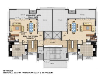 Balcony in 4 BHK Apartment at Pashmina Serene, Dadar East – for Rent