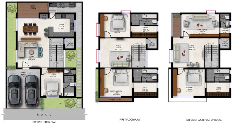Balcony, tellapur 4 Bedroom 2885 Sq.Ft. Villa In Tellapur Hyderabad 8467257