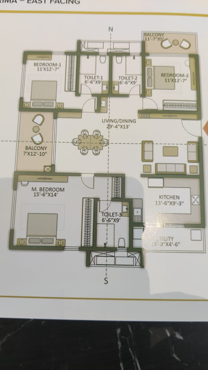 3 BHK Apartment For Sale in The Prestige City Bellagio