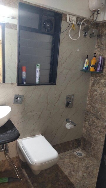 Bathroom in 1 BHK Apartment at Atul Blue Fortune, Andheri East – for Rent