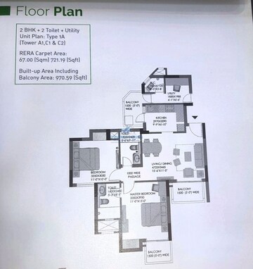 Balcony in 2.5 BHK Apartment at Experion The Heart Song, Sector 108 – for Sale