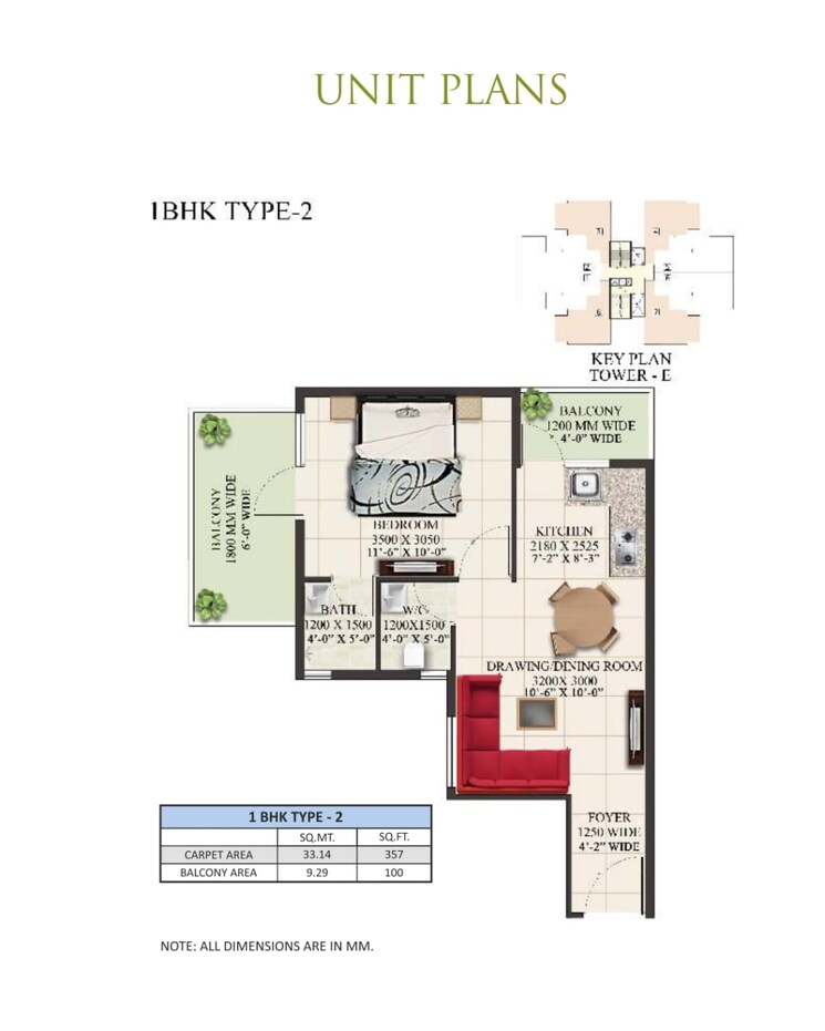 Balcony, supertech-the-valley 2 Bedroom 571 Sq.Ft. Apartment In Sector 78 Gurgaon 8468229