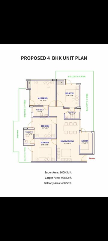 Balcony in 4 BHK Apartment at Adore Prima, Sector 72 – for Sale