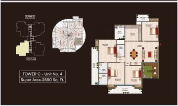 Master Plan in 4 BHK Apartment at Renowned Renox Thrive, Sector 10 Greater Noida – for Sale
