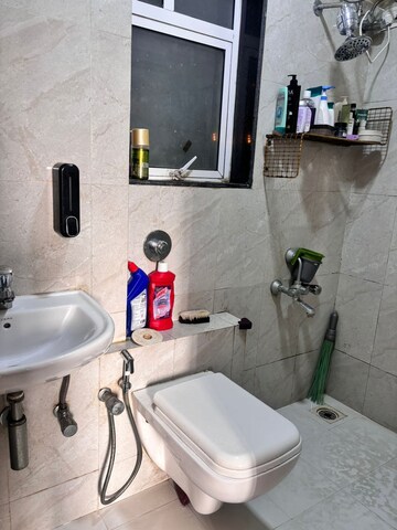 Bathroom in 1 BHK Apartment at Raunak Heights, Ghodbunder Road – for Rent