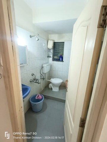 Bathroom in 2 BHK Apartment at Shubharambh Complex, Manpada – for Rent