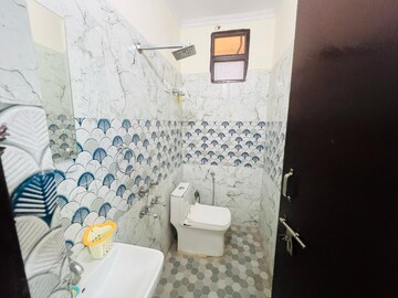 Bathroom in 2 BHK Builder Floor at Chattarpur – for Rent