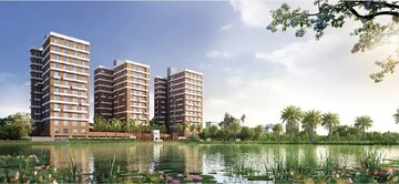 Living Room in 3 BHK Apartment at Purti The Varanda, Lake Town – for Sale