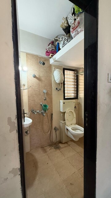 Bathroom in 1 BHK Apartment at Parikh Peninsula Park, Virar West – for Rent