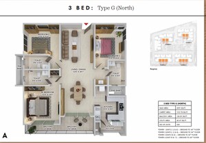 Balcony in 3 BHK Apartment at Prestige Spring Heights, Rajendra Nagar – for Sale