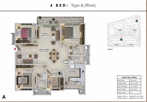 Balcony in 4 BHK Apartment at Prestige Spring Heights, Rajendra Nagar – for Sale