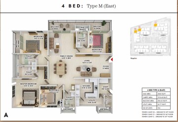 Balcony in 4 BHK Apartment at Prestige Spring Heights, Rajendra Nagar – for Sale