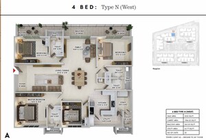 Balcony in 4 BHK Apartment at Prestige Spring Heights, Rajendra Nagar – for Sale