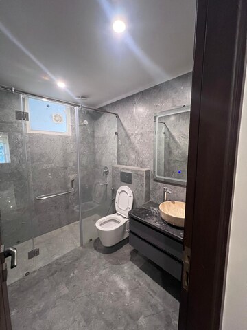 Bathroom in 4 BHK Builder Floor at Ansal Sushant Lok I, Sector 43 – for Rent