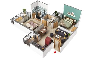 2 BHK Apartment – Exterior View View at Charms Castle, Raj Nagar Extension - for Sale