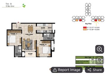 2 BHK Apartment – Map Location View at Prestige Park Square, Bannerghatta Road - for Sale