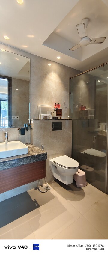 Bathroom in 3 BHK Builder Floor at Defence Colony – for Rent