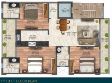 Balcony in 3.5 BHK Apartment at Signature Global City 63A, Sector 63a – for Sale