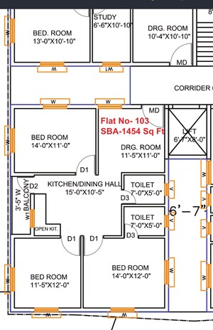 3 BHK Apartment – Exterior View View at Madanpur - for Sale