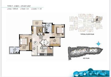Balcony in 2.5 BHK Apartment at Prestige Misty Waters, Hebbal – for Sale