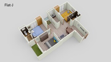 Floor Plan in 3 BHK Apartment at Behala – for Sale