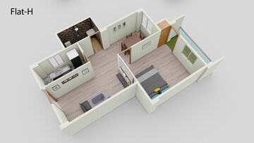 Floor Plan in 1.5 BHK Apartment at Behala – for Sale