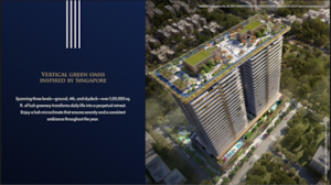 Living Room in 4 BHK Apartment at TREVOC Royal Residences, Sector 56 – for Sale