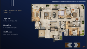 4 BHK Apartment For Sale in TREVOC Royal Residences, Sector 56