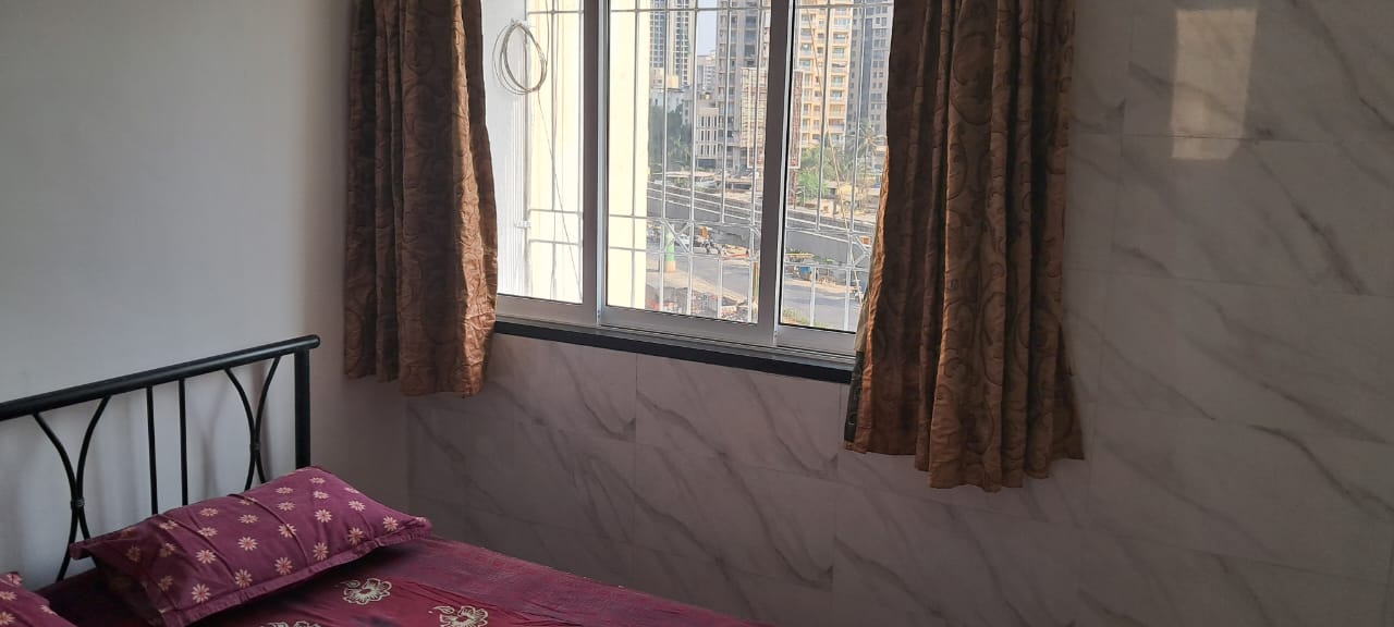 Master Bedroom in 1 BHK Apartment at Shree Prastha CHS, Owale – for Rent
