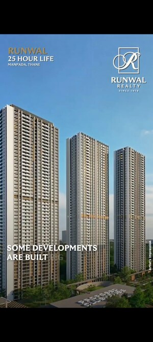 Living Room in 2 BHK Apartment at Runwal 25 Hour Life, Manpada – for Sale