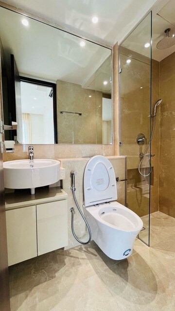 Bathroom in 2 BHK Apartment at Hiranandani Highland, Powai – for Rent