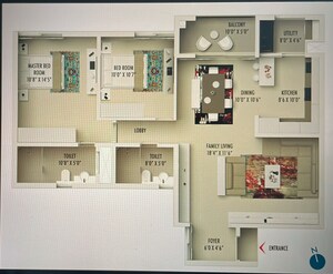 Balcony in 2 BHK Apartment at Assetz Marq, Whitefield – for Sale