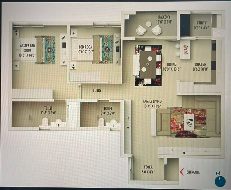 Balcony, assetz-marq 2 Bedroom 1245 Sq.Ft. Apartment In Whitefield Bangalore 8479956