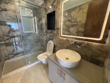 Bathroom in 4 BHK Builder Floor at Ansal Sushant Lok I, Sector 43 – for Rent