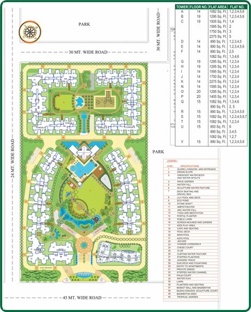 Master Plan in 2 BHK Apartment at Supertech Ecociti, Sector 137 – for Rent
