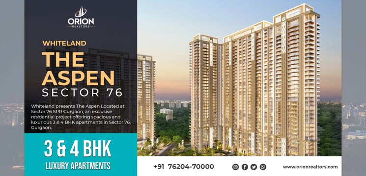 Living Room, whiteland-blissville 3 Bedroom 1672 Sq.Ft. Apartment In Sector 76 Gurgaon 8481663