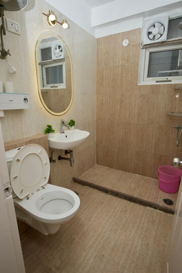 Bathroom in 1 BHK Apartment at Sector 23 Dwarka – for Rent